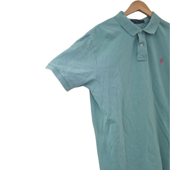 Polo Ralph Lauren Polo Shirt Sz XL Seafoam Classic Fit Embroidered Pink Pony - Picture 3 of 14